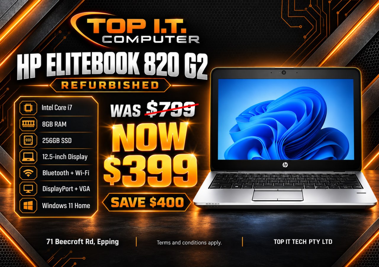 Refurbished HP EliteBook 820 G2 now $399